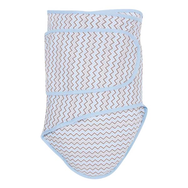Miracle Blanket Baby Swaddle Chevrons Blue