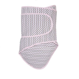 Open image in slideshow, Miracle Blanket Baby Swaddle Chevrons Pink
